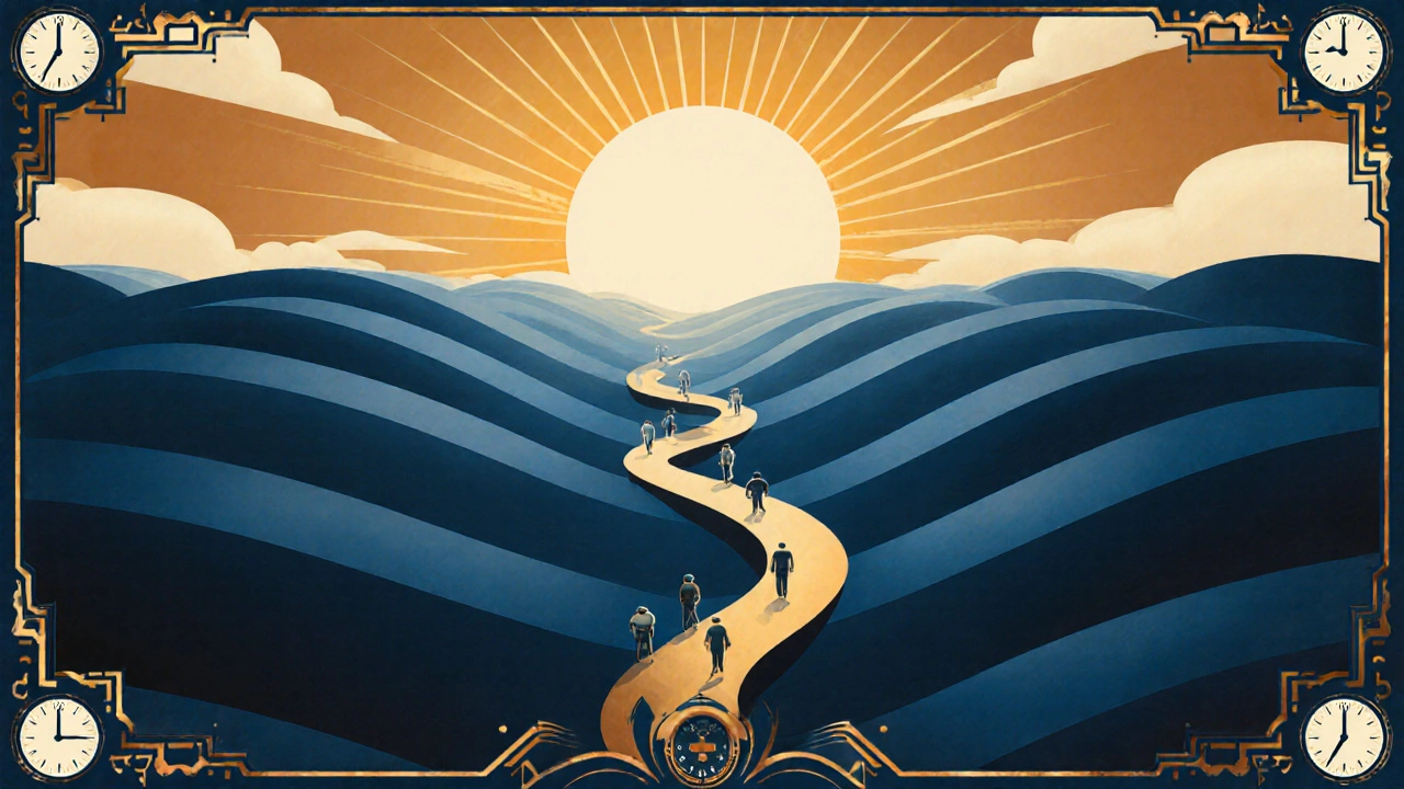 Paesaggio geometrico che rappresenta l&#039;AUC come esposizione totale del farmaco nel tempo.